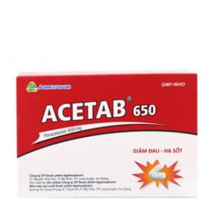 Thuốc giảm đau nhanh Acetab 650mg (10 viên/vỉ)